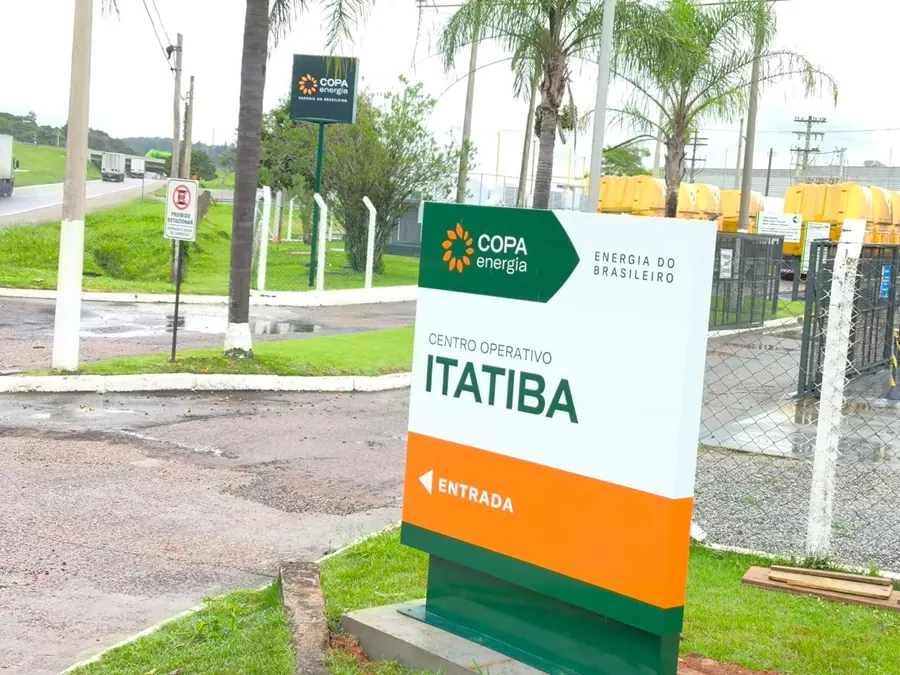 Totem de identificação da Copa Energia